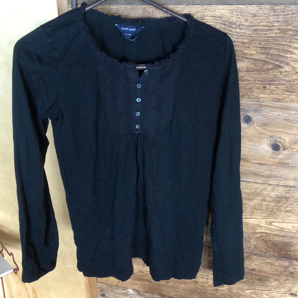 Ralph Lauren long sleeved black shirt